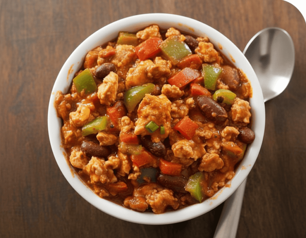 photo of a Turkey and Black Bean Chili