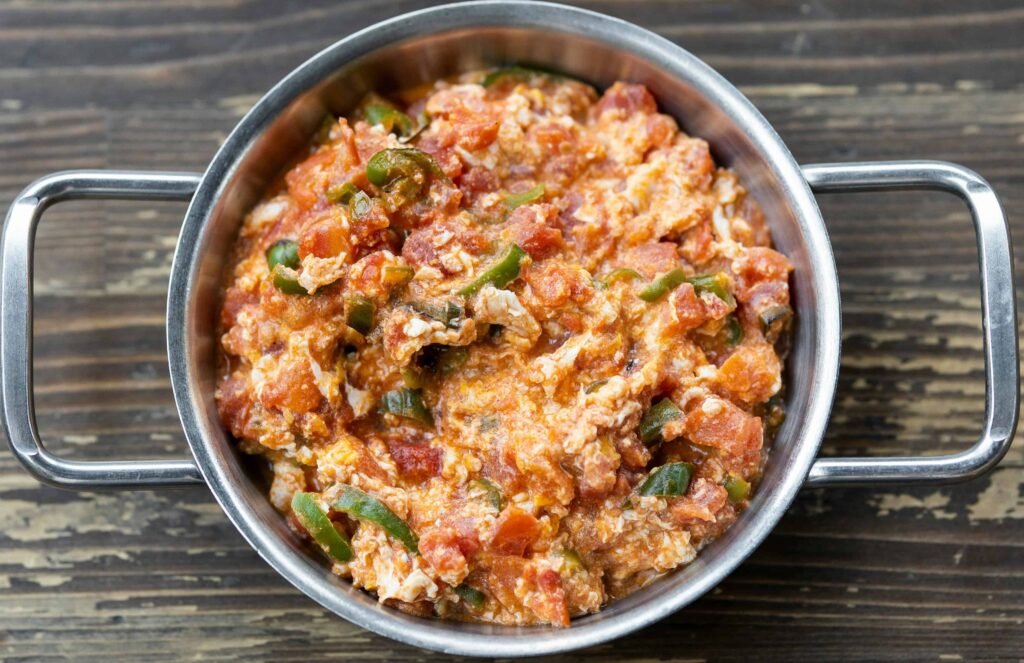 Image of a Microwave Egg Scramble with Veggies